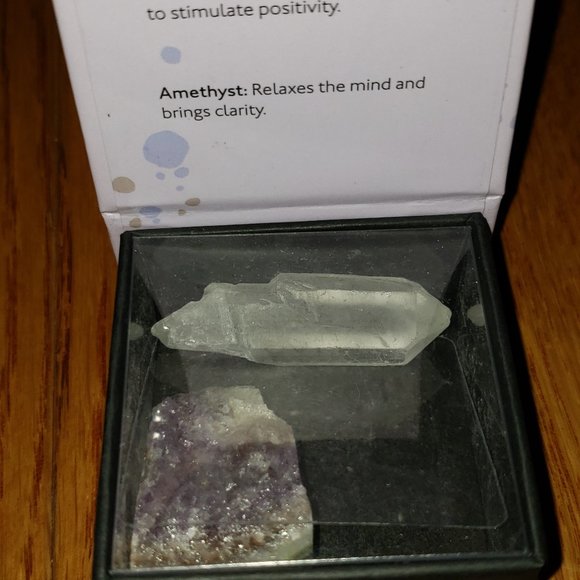 Calm mini stone pack amethyst and clear quartz - Picture 2 of 3